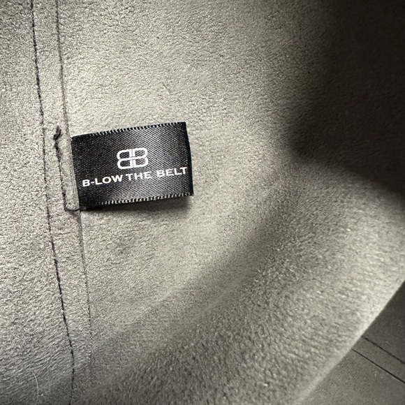 B-Low The Belt Black Leather Studded Tote Bag Open Top Shoulder Handbag - Picture 5 of 7